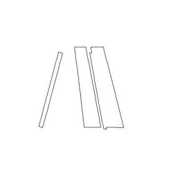 Mercedes GLS II X167 προστατευτικές μεμβράνες για στύλους Β και Σ σε μαύρο πιάνο (2019-)