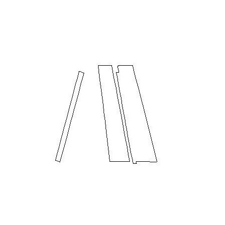 Mercedes GLS II X167 pellicole di protezione per montanti B C nero pianoforte (2019-)