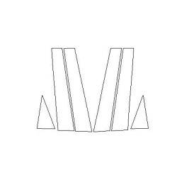 SEAT IBIZA V beskyttelsesfilm til B og C stolper piano black (2017-)