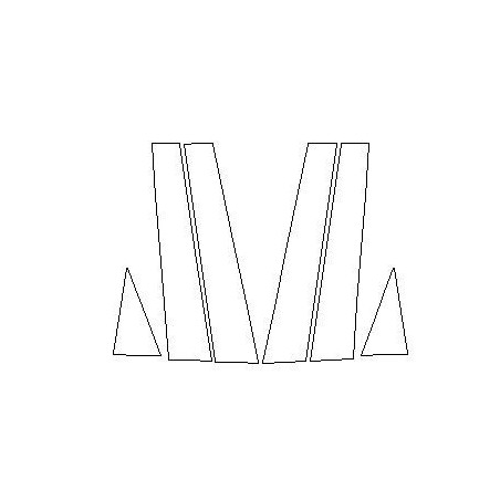 SEAT IBIZA V protective film for B and C pillars piano black (2017-).