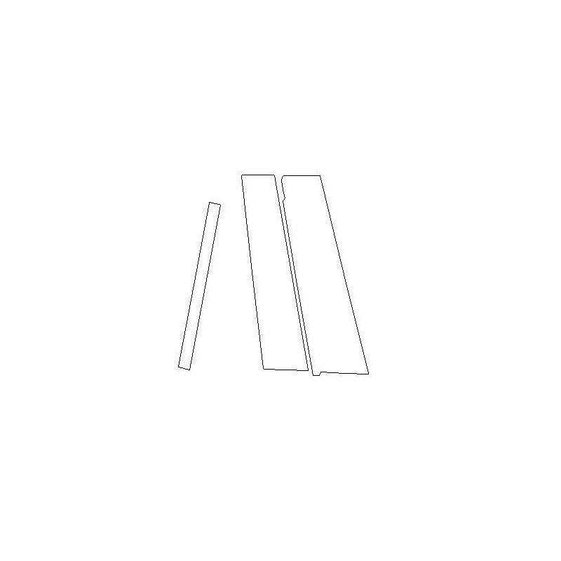 Fólie na bočné stĺpiky B C piano black (2019-2023)