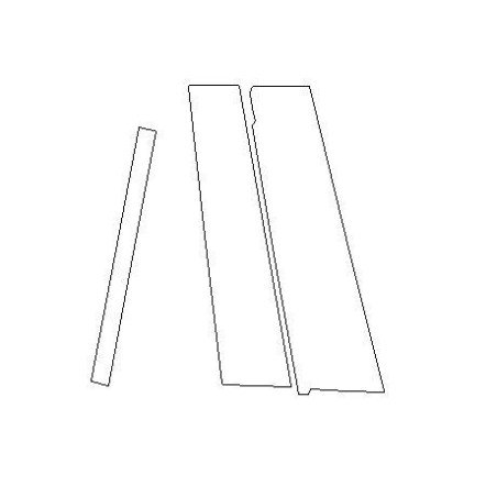 Fólie na bočné stĺpiky B C piano black (2019-2023)