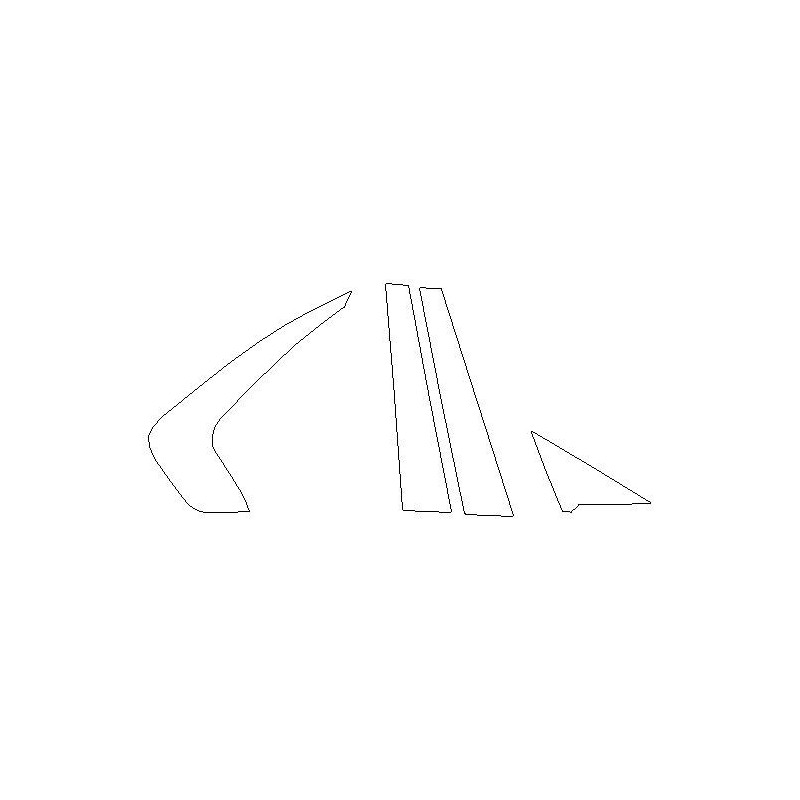 BMW 7 G70 G73 ochranné fólie na sloupky B C piano black (2022-)