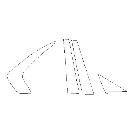 BMW 7 G70 G73 ochranné fólie na sloupky B C piano black (2022-)