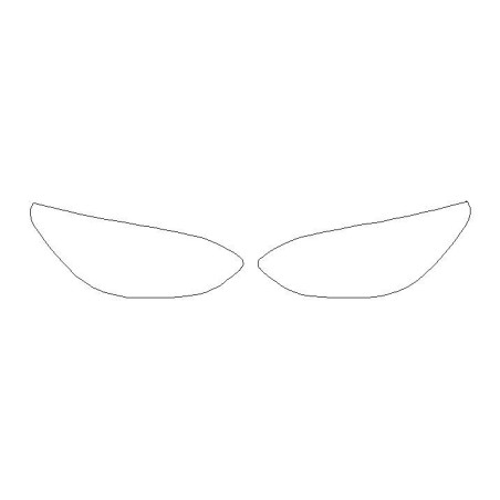 Ford Fiesta VIII (8) efter facelift forlygter / forlygter beskyttelsesfilm (2022-)