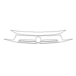 Opel Corsa F'den FL'ye koruyucu siyah parlak siyah ızgara ön koruma (2023-)