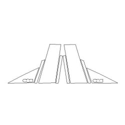 Mercedes EQS V297 ochranné fólie na stĺpiky A, B a C piano black (2021-)