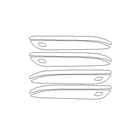 Mercedes EQS SUV X296 folie ochronne pe clante (2023-)