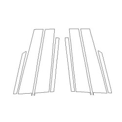 Mercedes EQS SUV X296 beskyttelsesfilm til A, B og C-stolperne piano black (2023-)