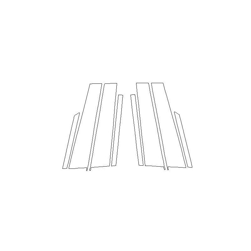 Mercedes EQS SUV X296 Schutzfolien für die Säulen A, B und C Klavierlack (2023-).