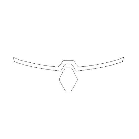 Renault Austral folie de protecție pentru emblema, listă pian negru peste grilă (2022-)