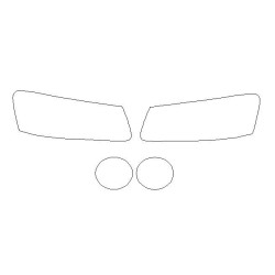 Subaru Forester SG II 2 avant FL phares / feux avant films protecteurs (2002-2004)