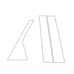 Peugeot 3008 II koruma filmleri B ve C sütunları için parlak siyah (2016-2023)