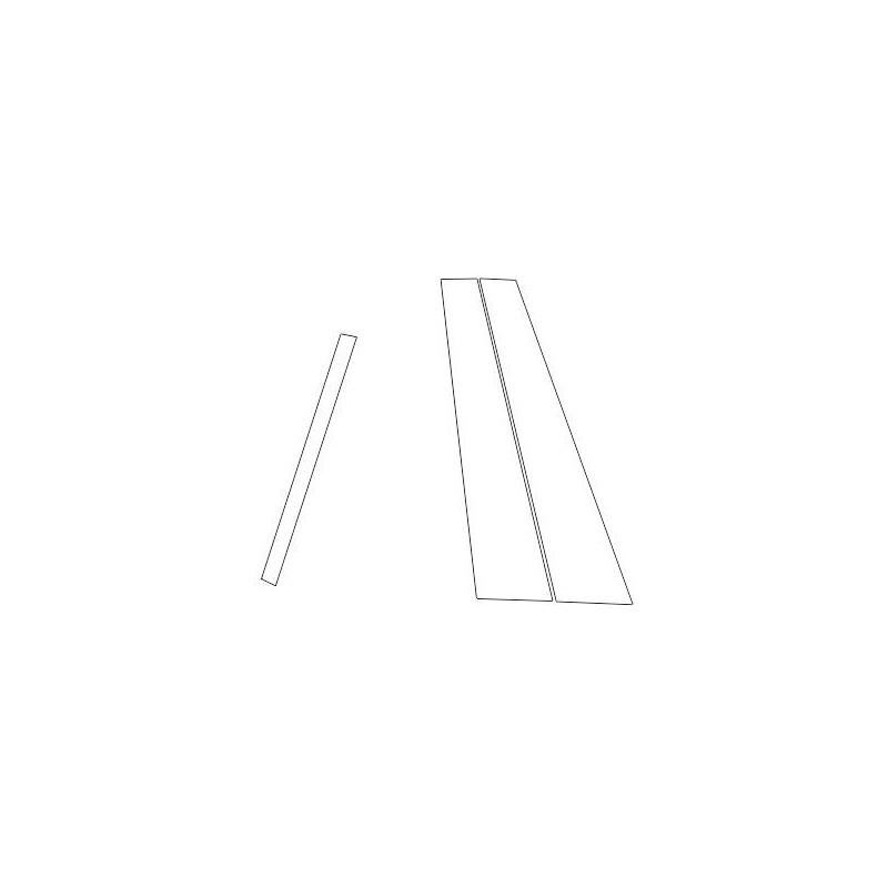 Volvo XC40 beschermende folie voor B en C stijlen piano black (2017-)