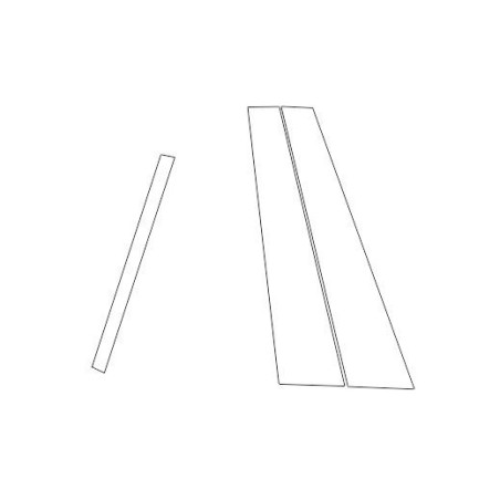 Volvo XC40 προστατευτικά μεμβράνες για στύλους B C piano black (2017-)