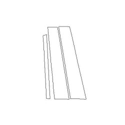 Mercedes GLE II W167 beskyttelsesfolie til B C-søjlerne piano black (2019-)