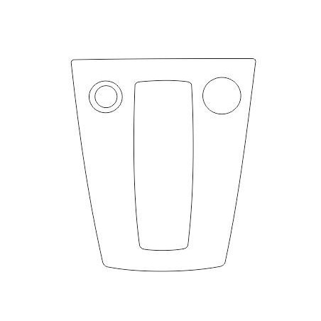 Audi A3 IV 8Y film de protection pour console centrale noir brillant (2020-)