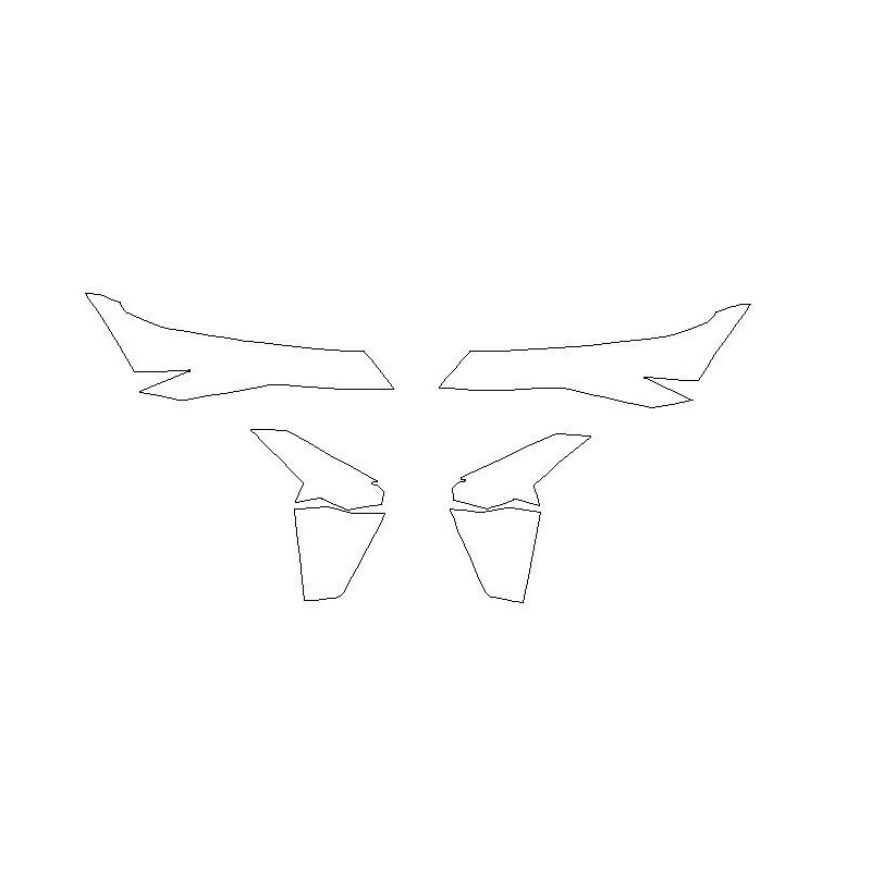 Renault Rafale headlights / front lamps protective foils (2024-)