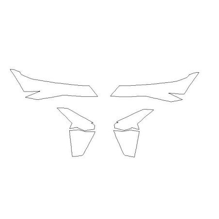 Renault Rafale headlights / front lamps protective foils (2024-)