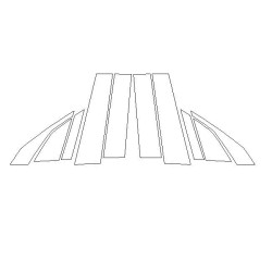 Μαύρα πιάνο Renault Rafale στύλοι B και C προστατευτικό αυτοκόλλητο (2024-)