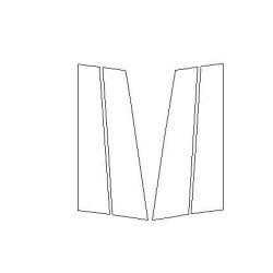 Mercedes E-Class W214 védőfólia a B-oszlopokra fekete pianó (2024-)