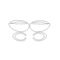 Fiat 500e II forlygter / forlygter beskyttelsesfilm (2020-)