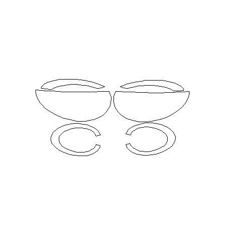 Fiat 500e II headlights / front lamps protective films (2020-)