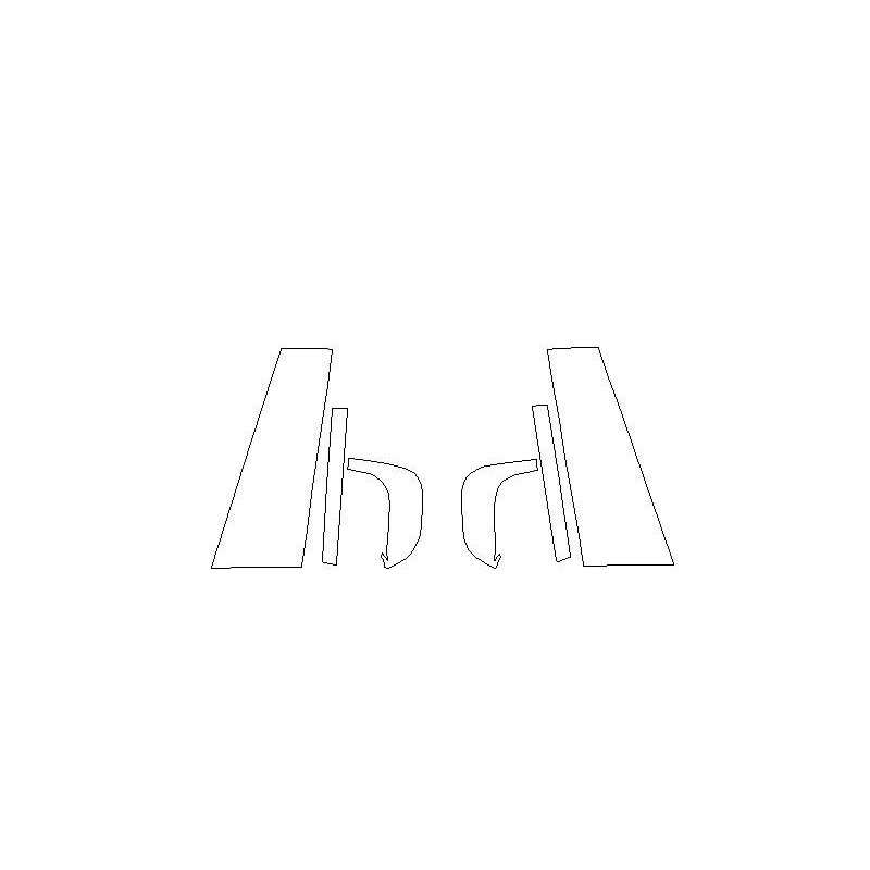 BMW 8 M8 G16 Gran Coupe sloupky B piano ochranná folie (2018-)