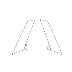 Μίνι Κούπερ IV F65 προστατευτικά φύλλα για τις στύλες Α μαύρα πιάνο (2024-)