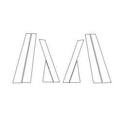 Audi Q7 II 4M zijstijlen piano black B en C beschermfolie (2015-)