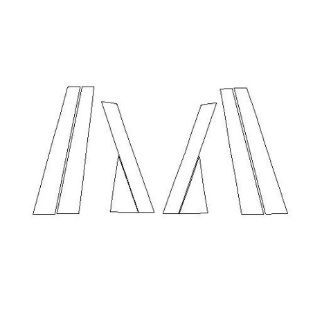 Audi Q7 II 4M μαύροι πιάνο στύλοι B και C προστατευτικό φιάλα (2015-)