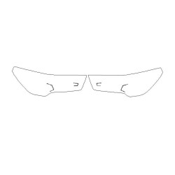 Toyota Hilux VIII sonrası FL far / ön lambaları koruyucu filmler (2020-)