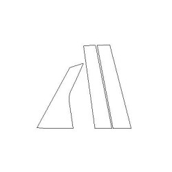 Honda Civic XI 11 hatchback stĺpiky piano black B a C ochranná fólia (2021-)