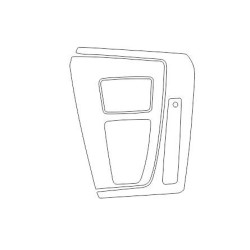 Audi Q5 FY FL merkez tüneli için koruyucu siyah parlak film (2021-2024)