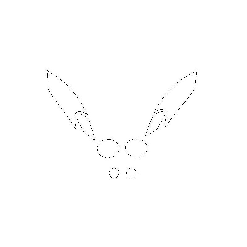 Nissan Juke I before FL headlights / front lamps protective foils (2010-2014)