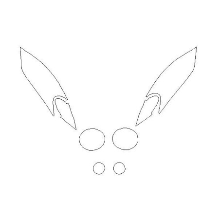 Nissan Juke I före FL främre strålkastare / framlampor skyddsfilmer (2010-2014)