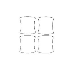 VOLVO XC90 II (2) stickers / protective films for door handles (2015-)