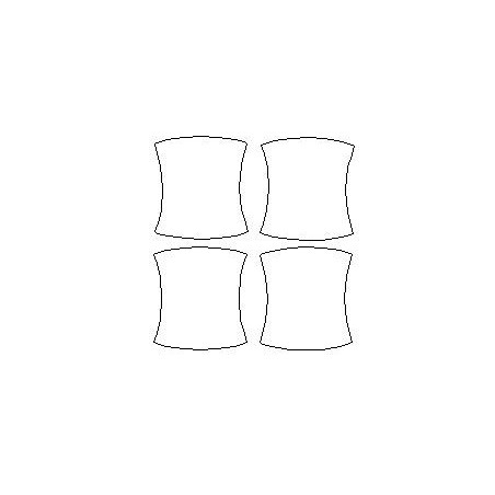 VOLVO XC90 II (2) stickers / protective films for door handles (2015-)