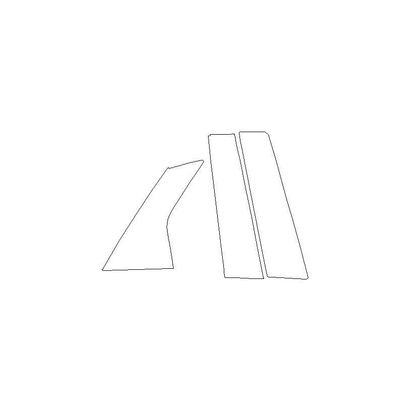 Hyundai Elantra VII piano black B and C pillars protective film (2020-)