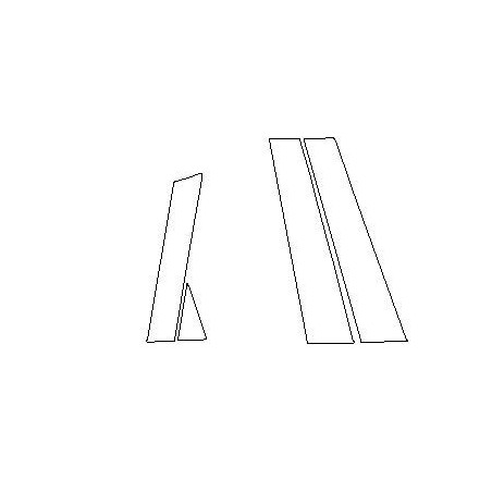 Bmw X3 G45 skyddsfilm för B C-stolpar piano black (2024-)