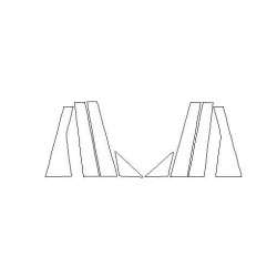 KIA EV9 ochranné fólie na sloupky B C piano black (2023-)