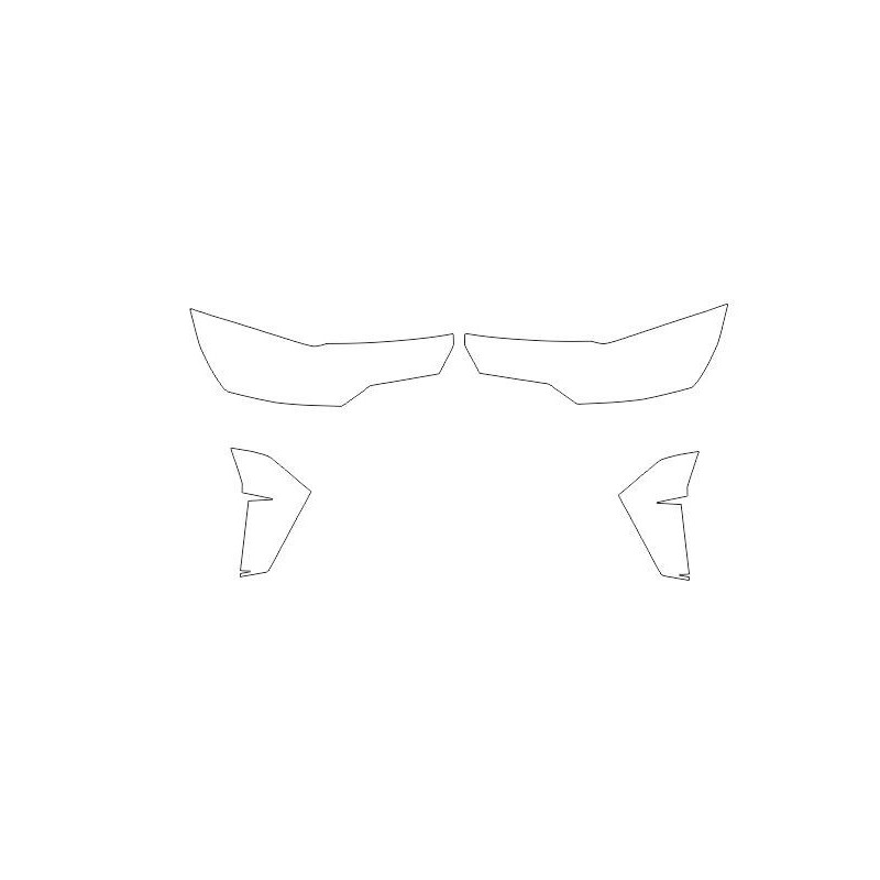 Renault Captur II FL headlights / front lamps protective foils (2024-)