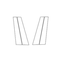 Cupra LEON KL1 beschermende folie op B-pianozwarte pilaren (2020-)