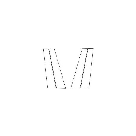 Cupra LEON KL1 Schutzfolien für B-Säulen in Klavierlack Schwarz (2020-)