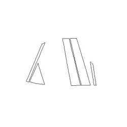 Lexus RX V 5 pillars piano black B and C protective film (2022-)