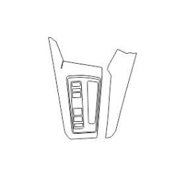 VW Golf VIII 8 koruyucu film merkez tüneli siyah parlak (2019-)