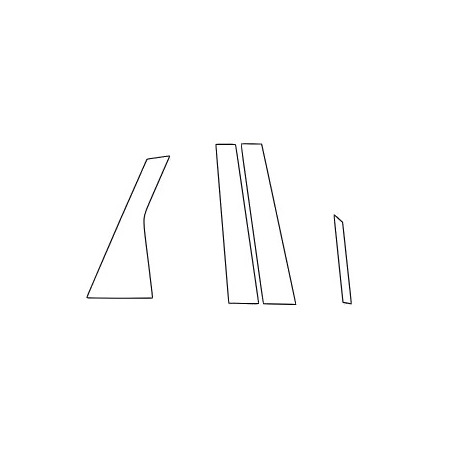 KIA Sorento IV piano zwarte B- en C-stijlen beschermfolie (2020-)