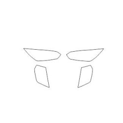 Películas protectoras para faros / luces delanteras de Peugeot 208 II después del lavado de cara...