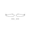 Nissan X-trail III T32 after FL front headlights / lamps protective foils (2017-2021)