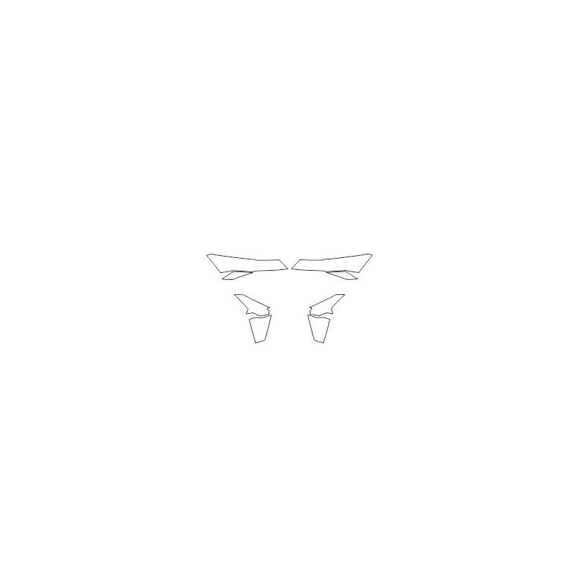 Renault Austral post-facelift headlight / front lamp protective films (2025–)